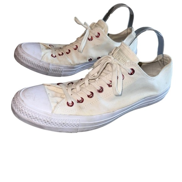Converse Chuck Taylor All‎ Star Unisex M/12 W/14 Cream Heart Lined Shoes 163283C - Picture 2 of 9